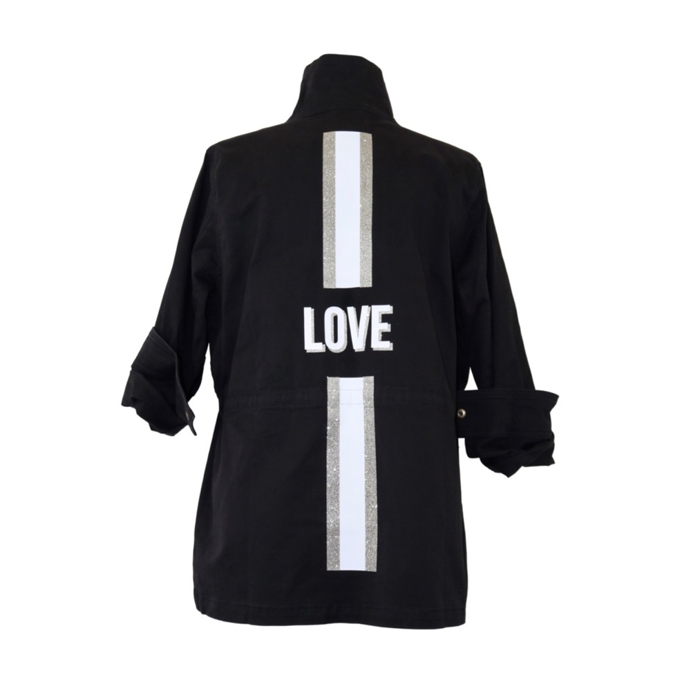 ROMI BASHA 'Beverly Army with LOVE Jacket' in Black